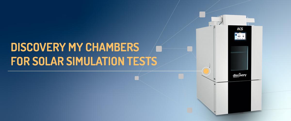 Solar simulation test chambers with high precision control
