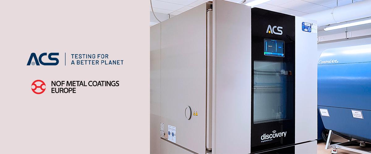 The ACS DM600 chamber at the European Corrosion Laboratory of NOF METAL COATINGS GROUP